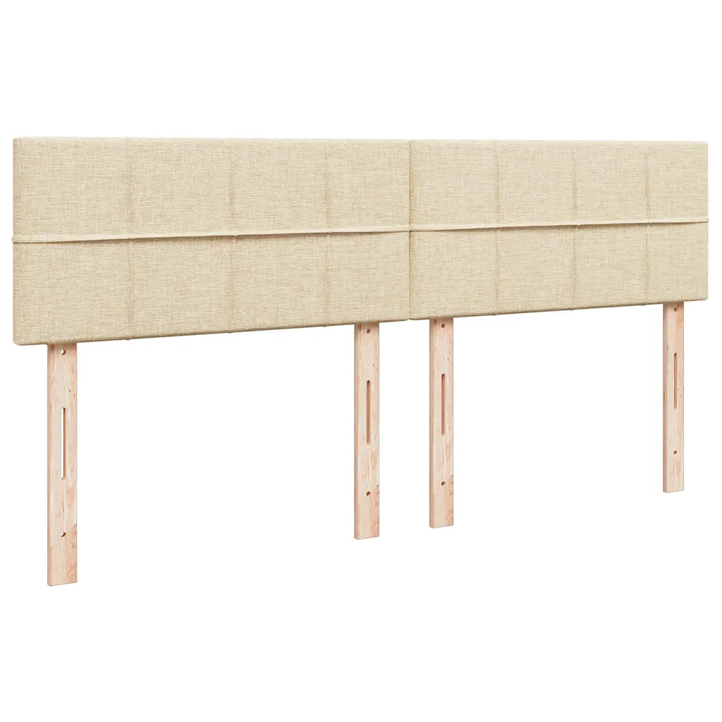 Giroletto a Molle con Materasso Crema 200x200 cm in Tessuto