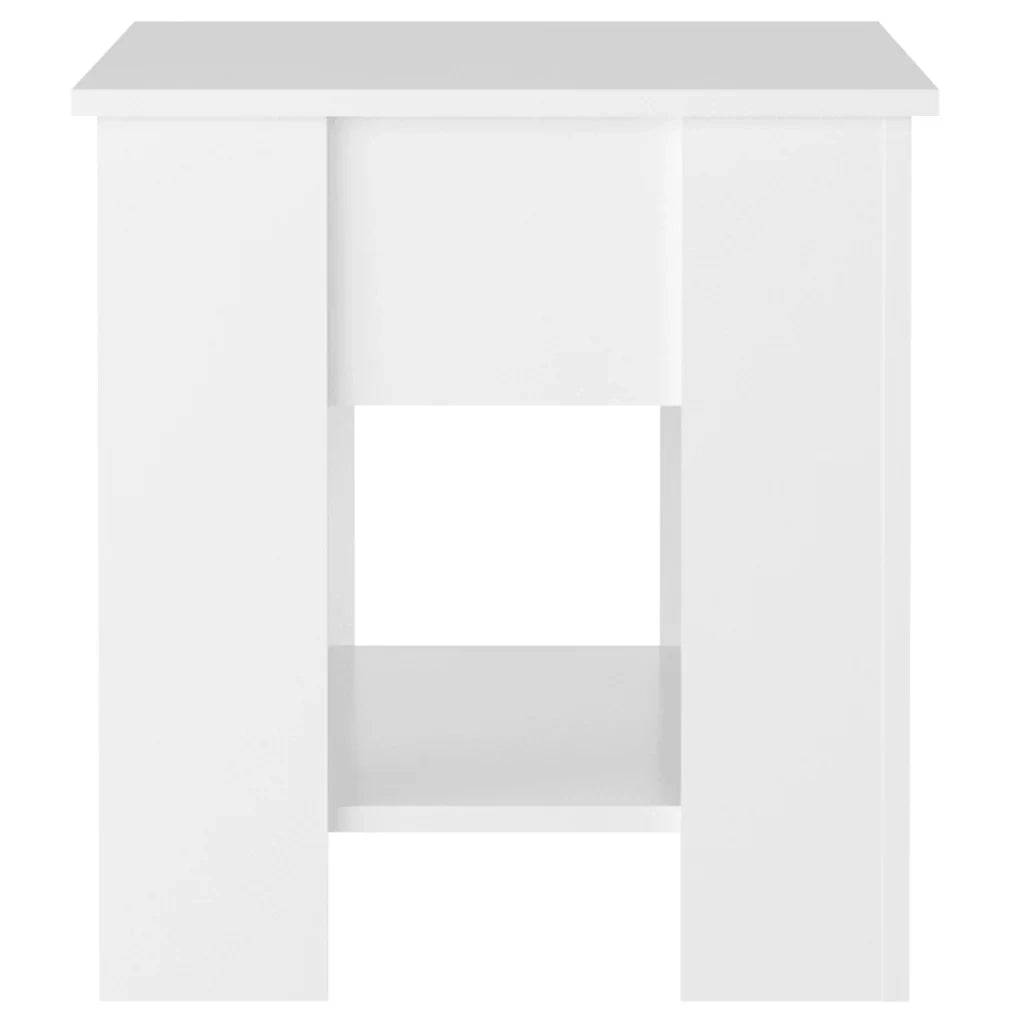 Tavolino da Salotto Bianco Lucido 101x49x52cm Legno Multistrato