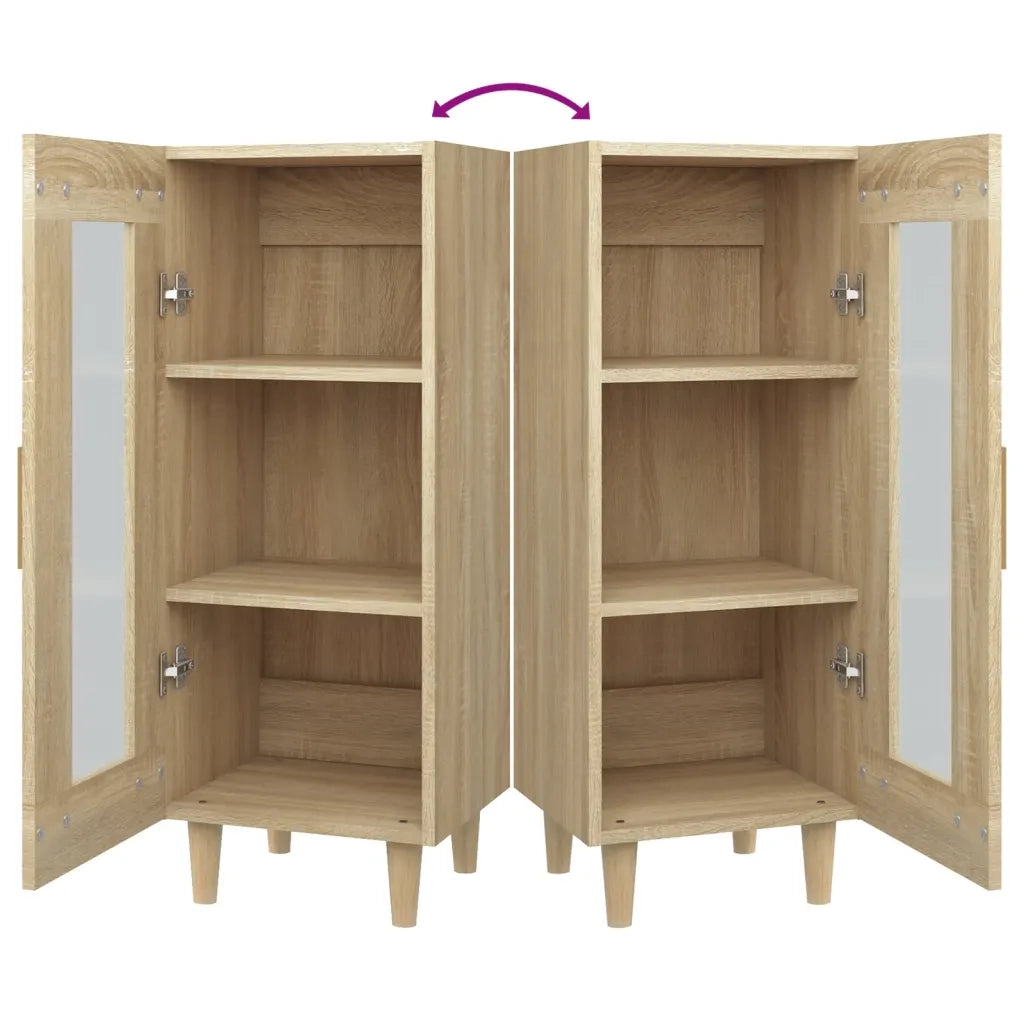 Credenza Rovere Sonoma 34,5x34x90 cm in Legno Multistrato cod mxl 19763