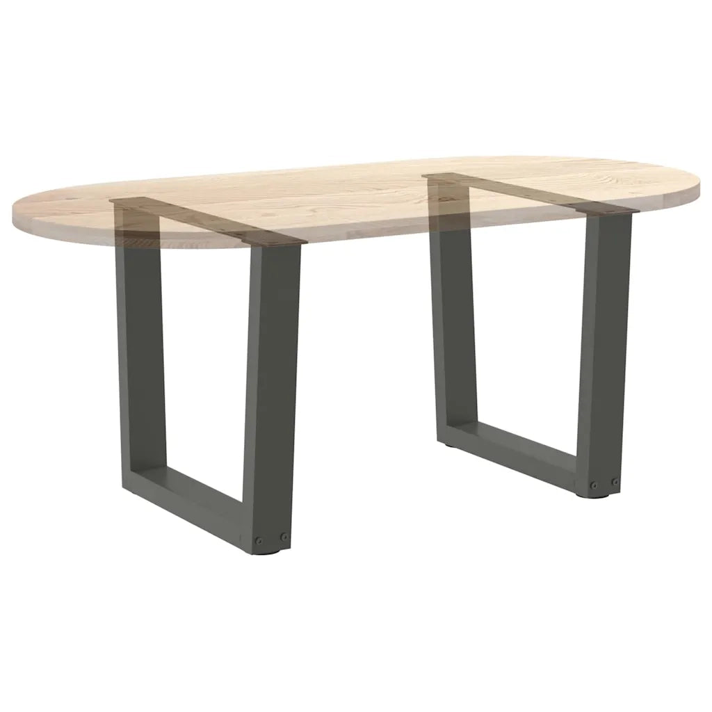 vidaXL Gambe per Tavolino da Caffè a Forma di V 2 pz Antracite 60x(42-43,3) cm Acciaio