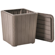 Contenitore da giardino Tortora Polipropilene 40 x 42 cm Cassetta degli attrezzi da esterno per tessuti