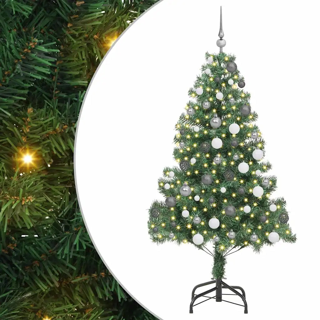Albero di Natale con 300 LED con supporto Verde 180 cm PVC 3396379