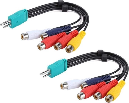 Cavo video doppio per LCD TV segnale componente 35 mm + 25 mm - doppio capo AV - funzione tridimensionale - contenuto in .