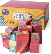 100 pacchetti di matite colorate - 6 matite per pacchetto - 600 in totale - colori misti - perfette confezioni di matite per bambini per sacchetti di regalo - classi scolastiche - arte e artigianato