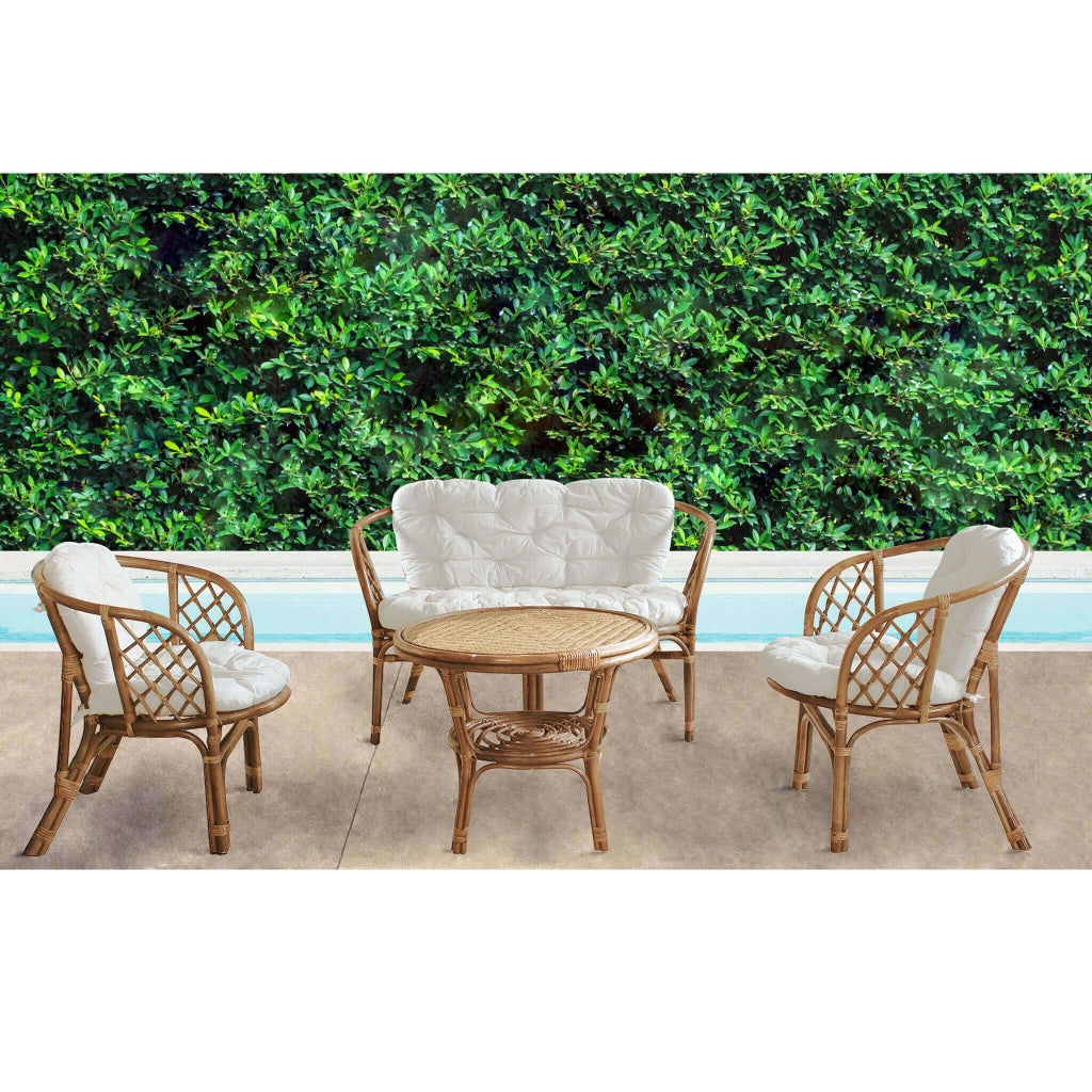 Salotto da Giardino 4 posti con Tavolino in Wicker - ECO