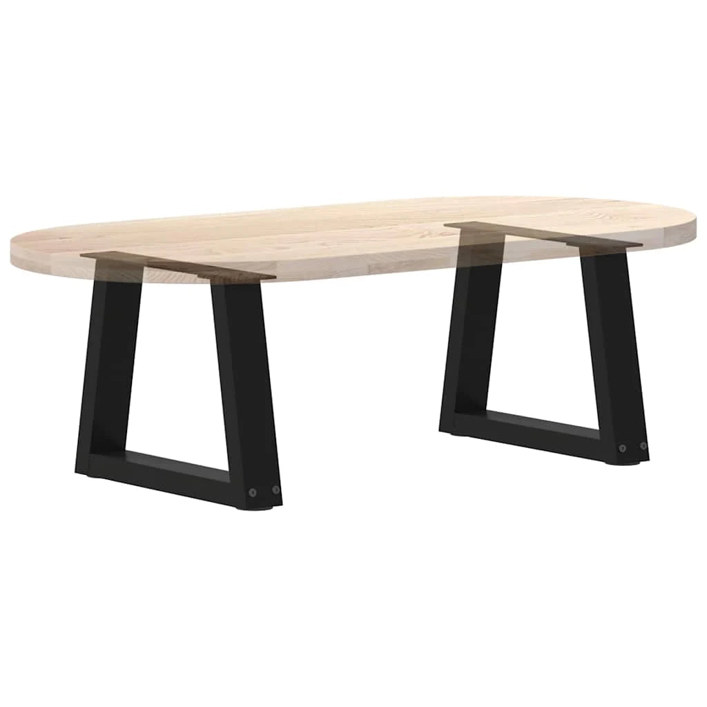 Set di 2 gambe per tavolino da caffè a forma di V 40 x 30-31 cm con piedini regolabili design moderno acciaio nero 02_0056821