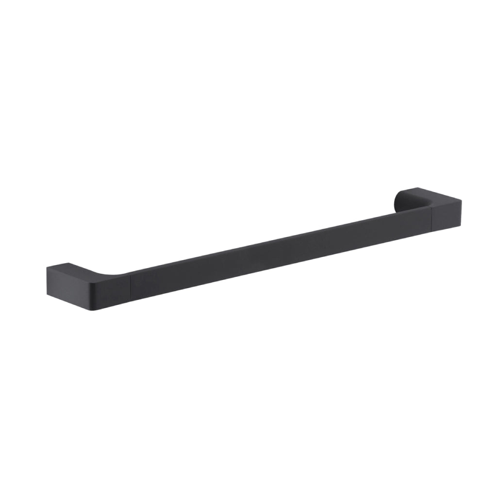 PORTA SALVIETTE DA PARETE IN OTTONE NERO OPACO MODELLO PIRENEI - DIM.  CM (LXPXH): 35,1×6,6×2,6 - NERO OPACO  - GDY