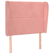 Testiera | Testata ad Orecchio Rosa 103x23x118/128 cm in Velluto