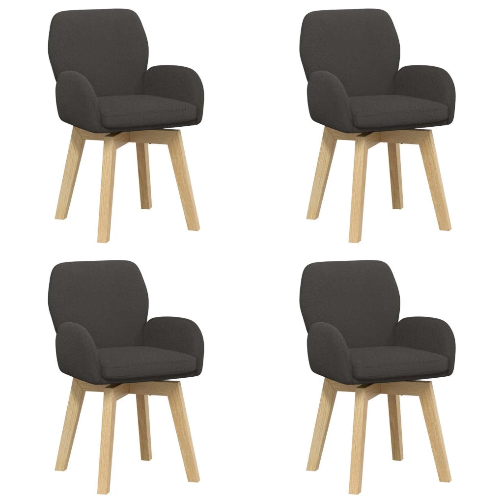 Sedie da pranzo girevoli 4 pcs Bouclé Grigio Scuro 3428286