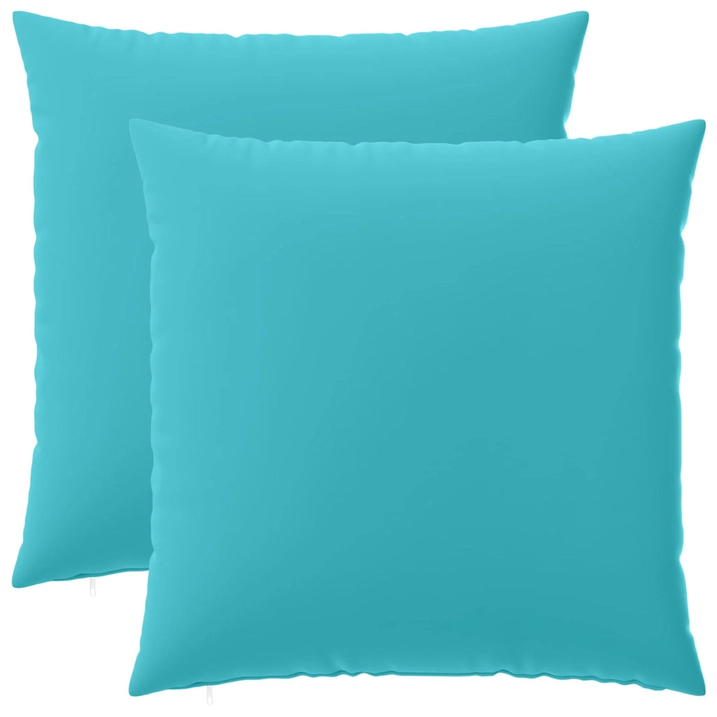 Federa 2 pcs HEERLEN Turchese 60 x 60 cm Poliestere 912709