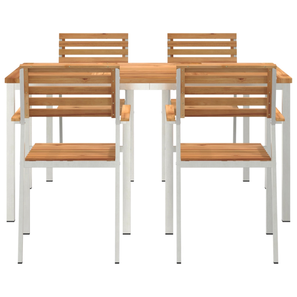 Set pranzo giardino  5 pezzi in legno massello di teak
