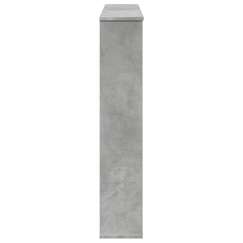 Cornice per Camino-Rivestimento per Camino Grigio Cemento 100x20x100 cm in Truciolato