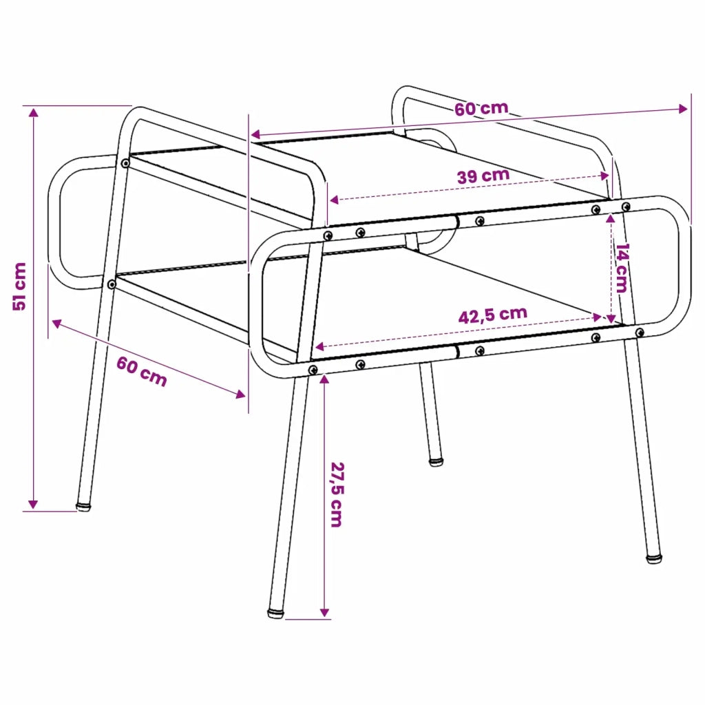 Tavolino da salotto Rovere Artigianale 60 x 60 x 51 cm 8007767