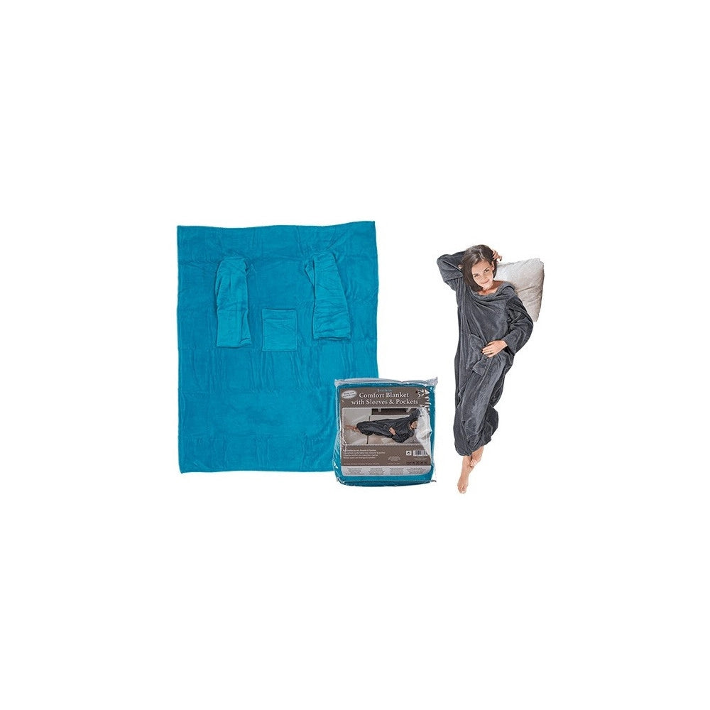 Trade Shop - Coperta Comfort Con Maniche Comoda E Calda In Vari Colori Plaid Inverno Divano -