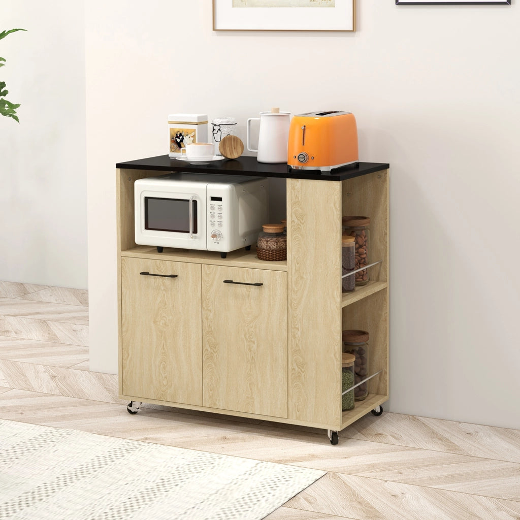 Carrello da cucina con ripiani e ruote ¨C zephmum ¨C 75x40x80.5 cm