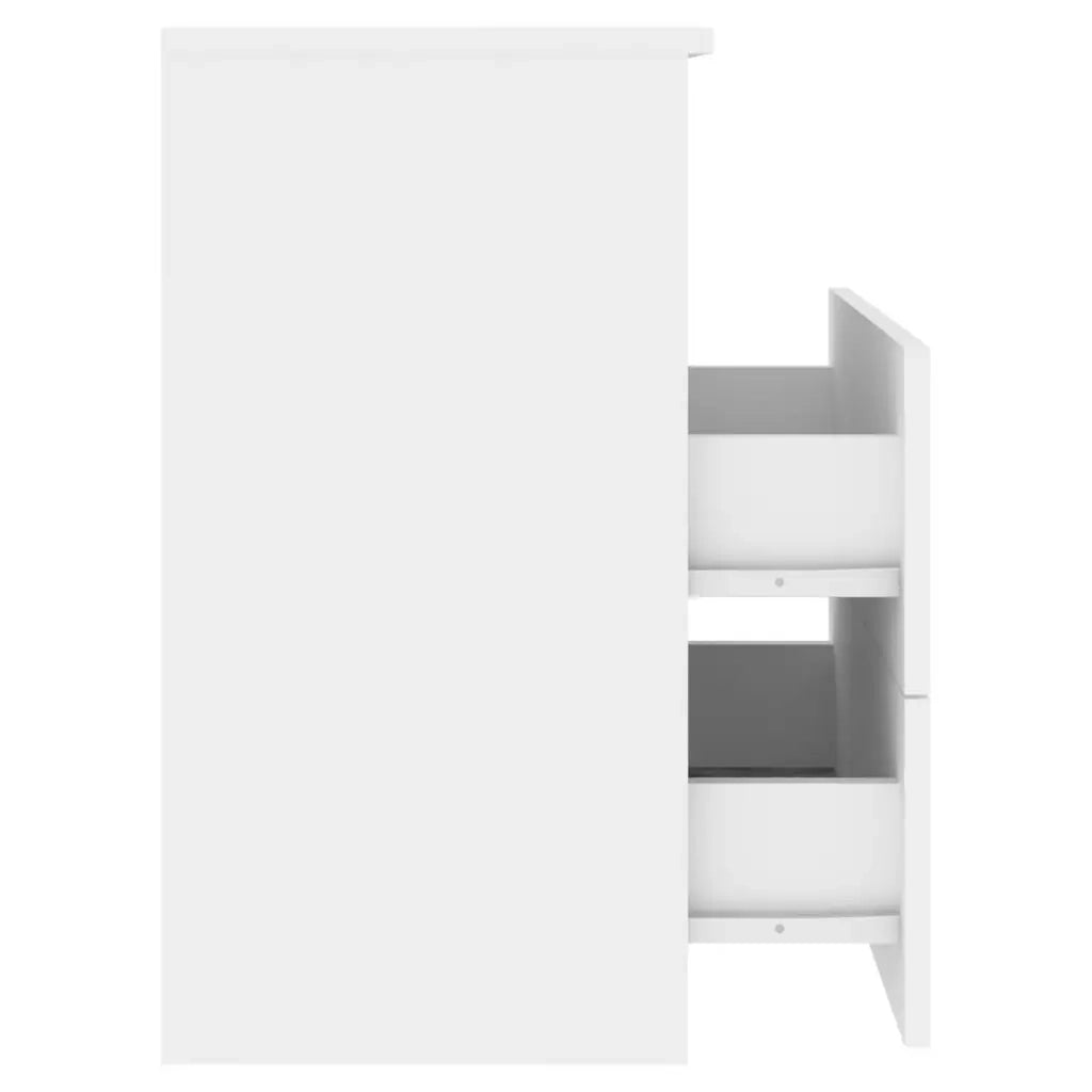 Set di 2 Comodini | Armadio da Notte | Mobiletto da notte Bianchi 50x32x60 cm