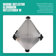 Radarreflector in alluminio da 12x12 pollici - 10 pezzi - adatto per barche a vela e motore - duraturo e resistente alla ruggine