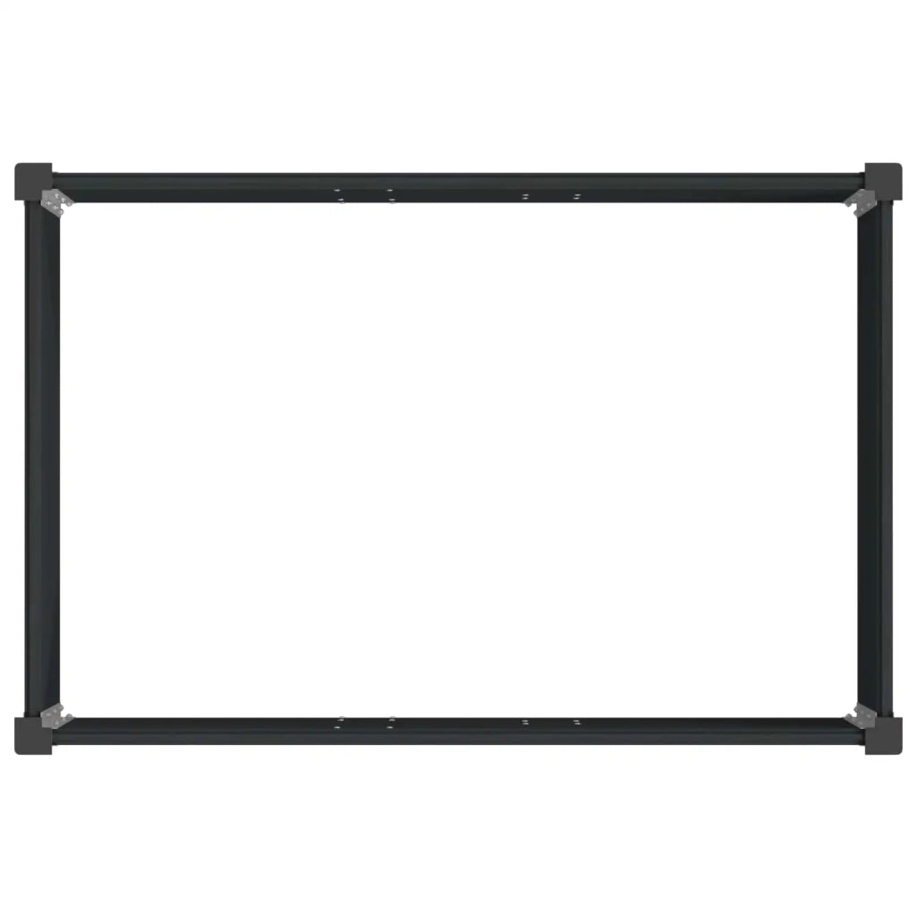 Letto rialzato da giardino Nero 150 x 100 x 54 cm