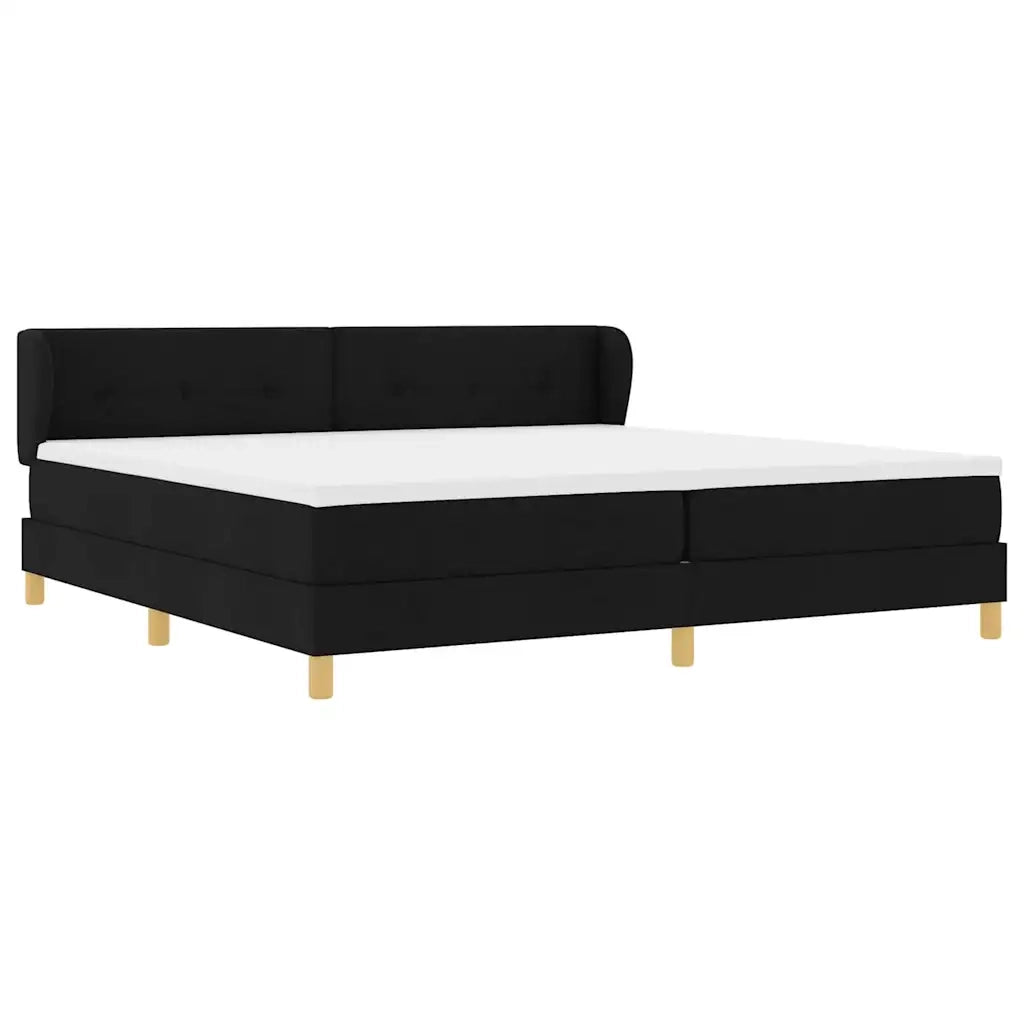 Letto a molle con materasso Nero 200 x 200 cm Tessuto 3340236