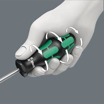 Wera 05051011001 Kraftform Plus Set di 12 cacciaviti con impugnatura ergonomica Kraftform Plus tecnologia Lasertip e sistema Take it easy colore Nero