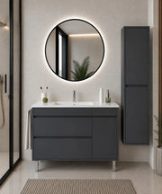 Mobile bagno con lavabo ORIGENBATH CAPRERA senza specchio 100x40 cm grafite con colonna