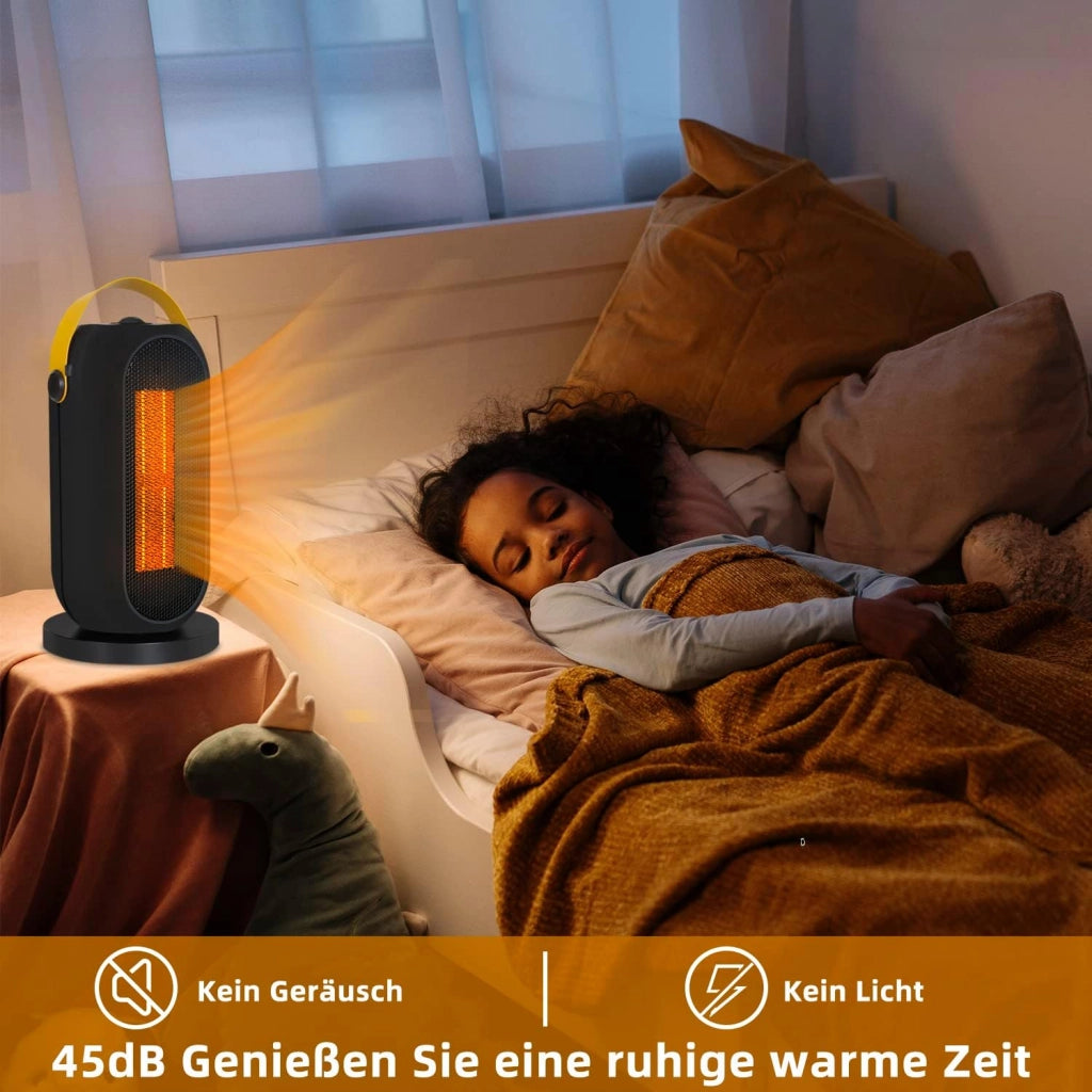 ZMH Termoventilatore Ceramico PTC 1200W Silenzioso Protezione Surriscaldamento Portatile per Interni