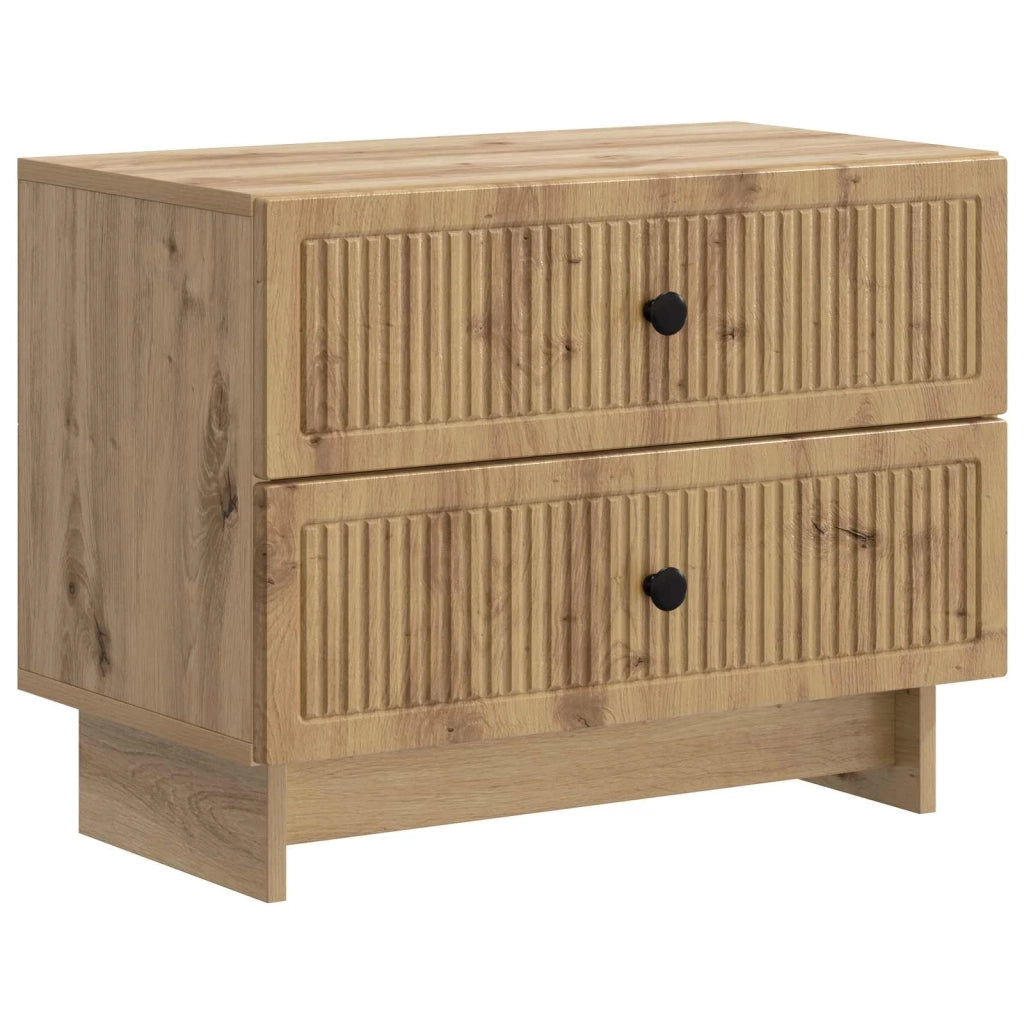 Comodino | Armadio da Notte | Mobiletto da notte Rovere Artigianale 62 x 34,5 x 47,5 cm