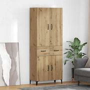 Credenza con Cassetto-Buffet-Armadio da cucina Rovere artigianale 69,5 x 34 x 180 cm 454251