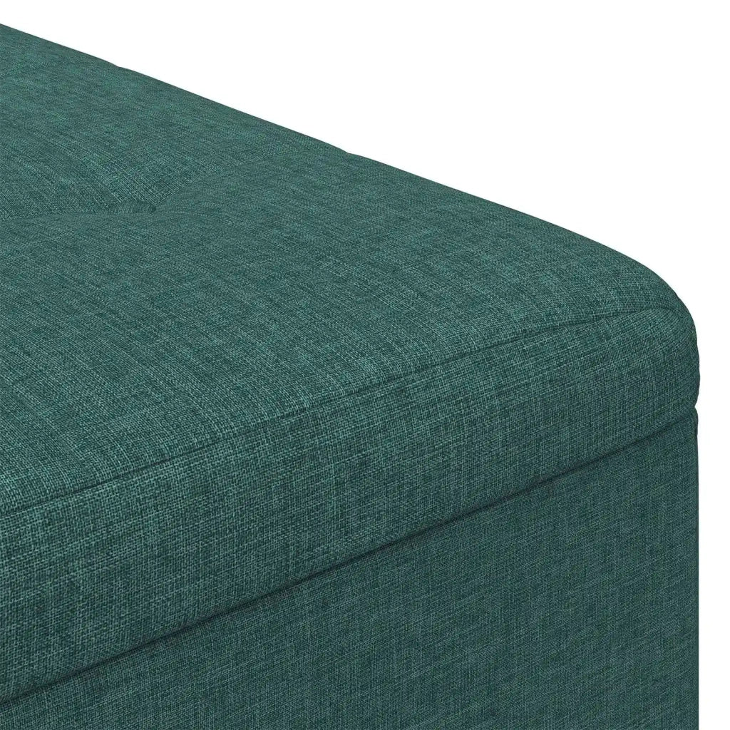 Pouf contenitore Verde Scuro 60 x 60 x 45 cm Tessuto