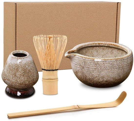 Set di Matcha, Stuzzicadenti per Matcha, Vaschetta per Matcha, Set di Stuzzicadenti per Matcha, Set di Matcha in Ceramica con Giocatore di Matcha, Vaschetta per Matcha con Supporto e Cucchiaio, Ideale Regalo per i Tuoi Amati