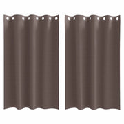 Tende Oscuranti | Tende Blackout con Anelli 2 pz Marrone Scuro 175 x 140 cm