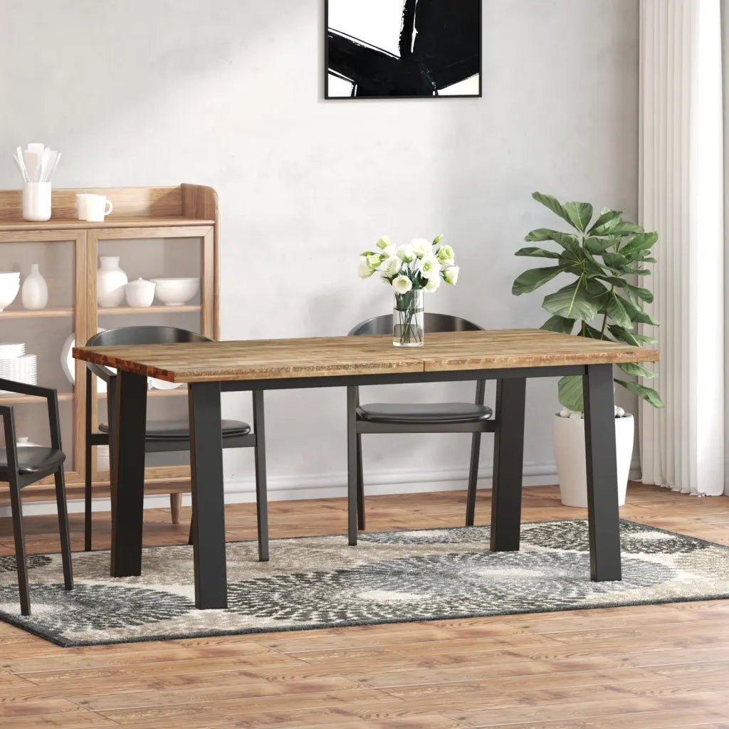 Tavolo per Sala da Pranzo in Legno Massello di Acacia 170x90 cm