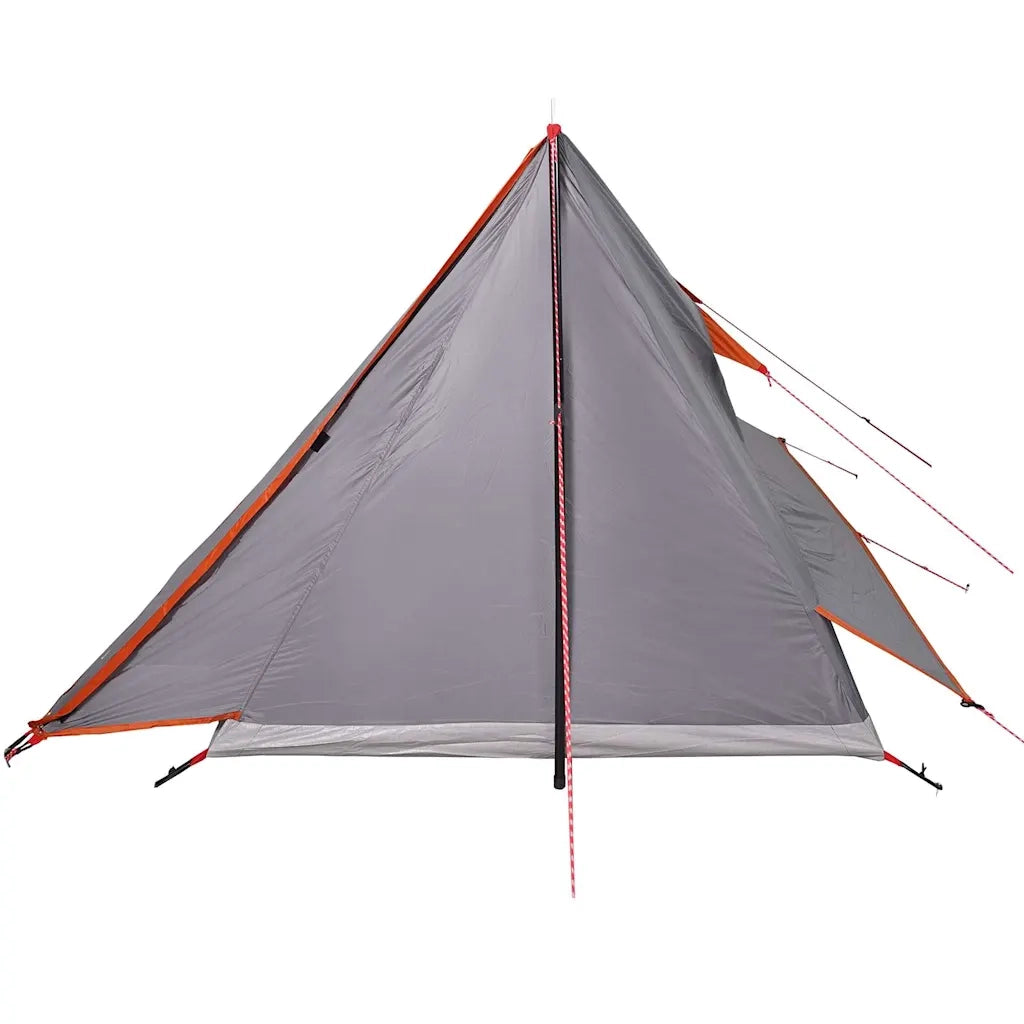 Tenda da Campeggio 2 Persone-Tenda per Escursionismo Grigio e Arancione Impermeabile 398437