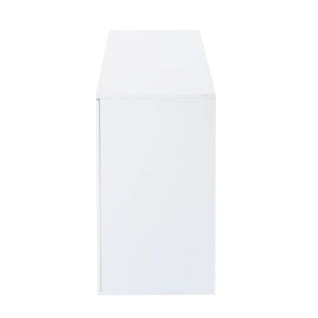 Credenza Soggiorno con LED ¨C Xylo ¨C Bianco Lucido, Truciolato, 150x40x70 cm