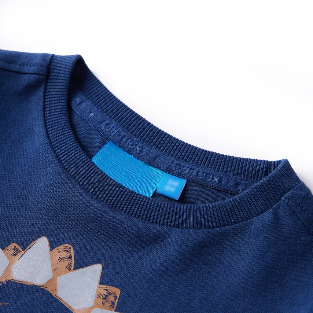 Maglietta da Bambino a Maniche Lunghe Blu Marino 116 12861