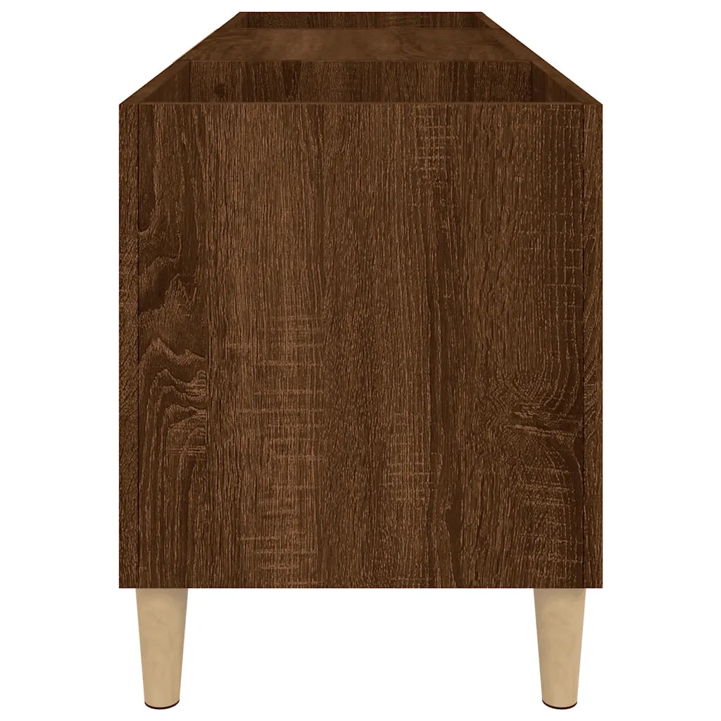 vidaXL Mobile Porta Dischi Rovere Marrone 121x38x48 Legno Multistrato