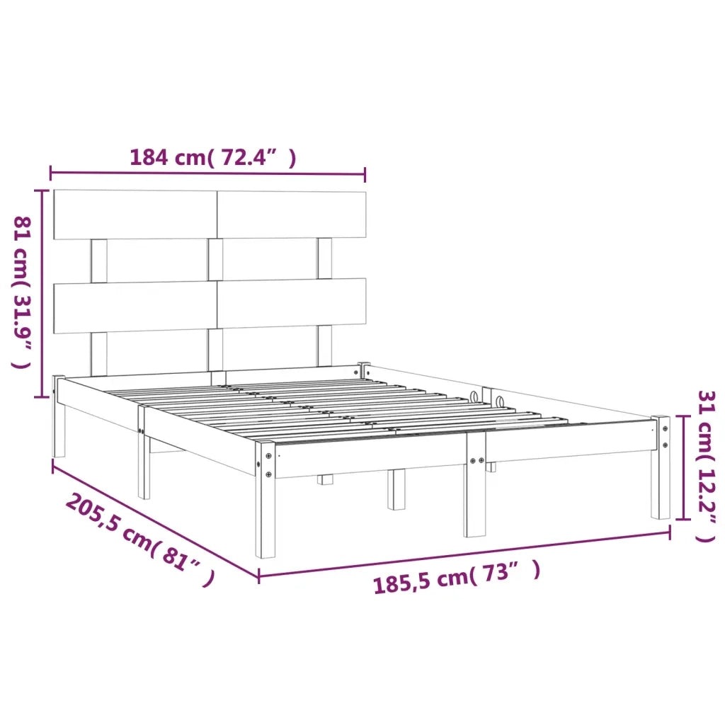 Giroletto Bianco in Legno Massello 180x200 cm Super King 3104689