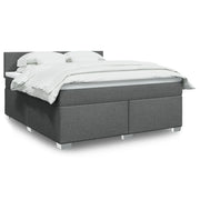 Giroletto a Molle con Materasso Grigio Scuro 180x200 cm Tessuto 3288261