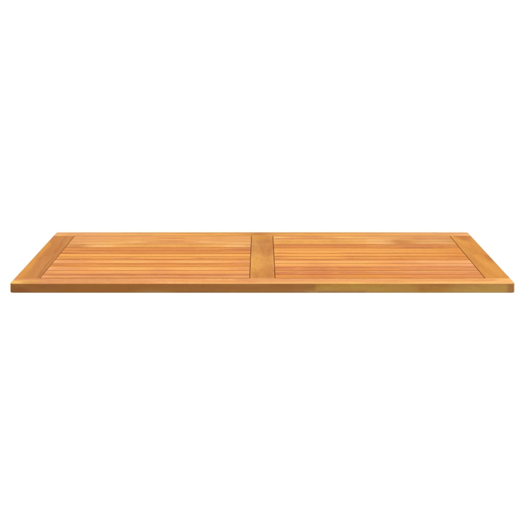 Piano Tavolo 120x70x2,2 cm Rettangolare in Legno Massello di Acacia