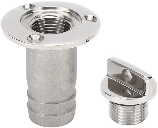 Sostituzione di Scarico per Barche in Acciaio Inossidabile - 316 - Garboard - Fermo Sostituzione di Scarico - Connettore di Ventilazione - Altezza 69mm - Duraturo e Resistente ai Colpi - Sostituzione di Scarico per Barche