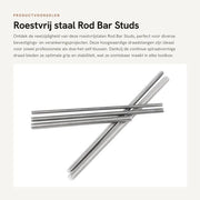 Viti a barra in acciaio inossidabile M8x50mm - 5 pezzi - Resistente - Durevole - Serraggio in acciaio inossidabile