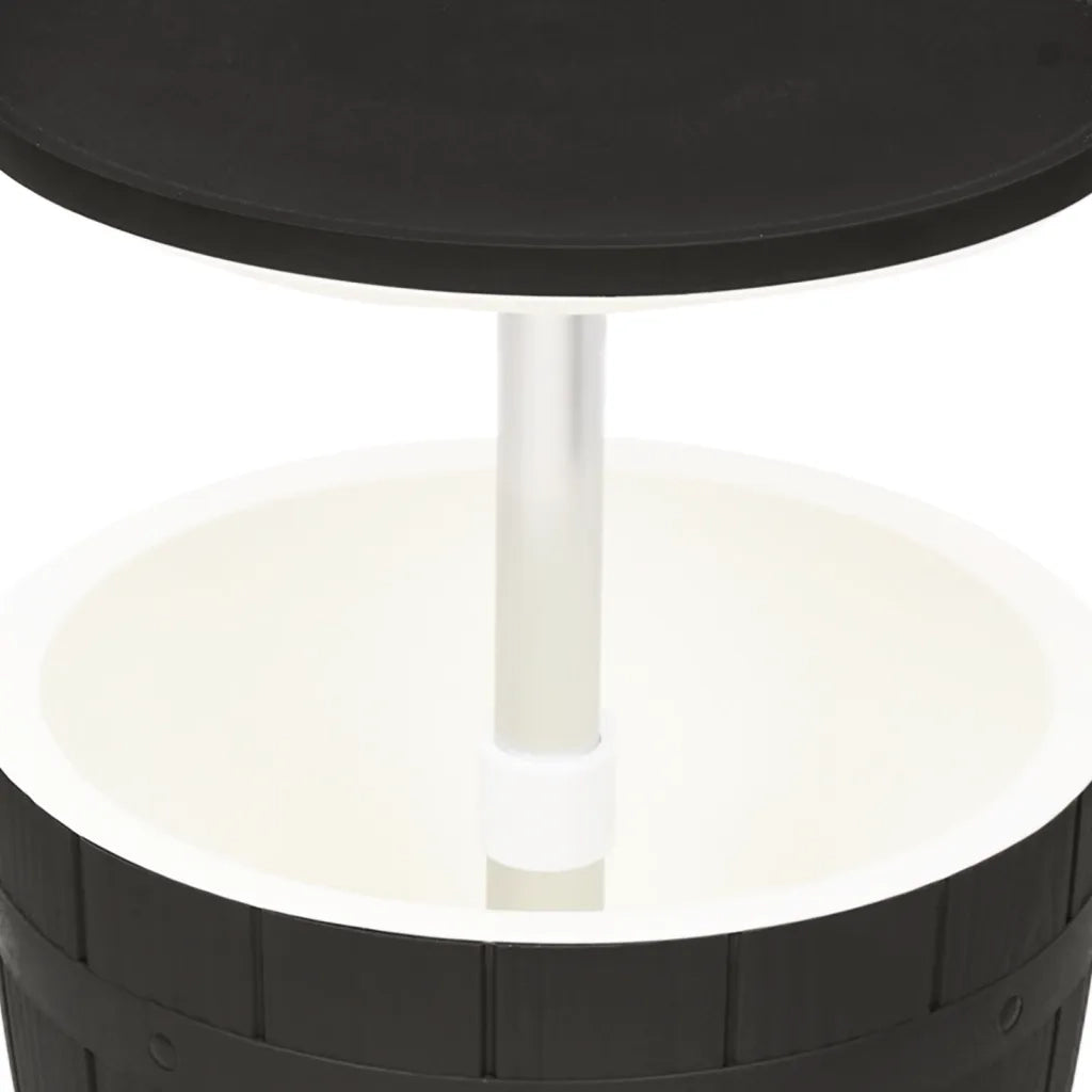 Tavolino da Giardino | Tavolo Frigo 3 in 1 Polipropilene Nero