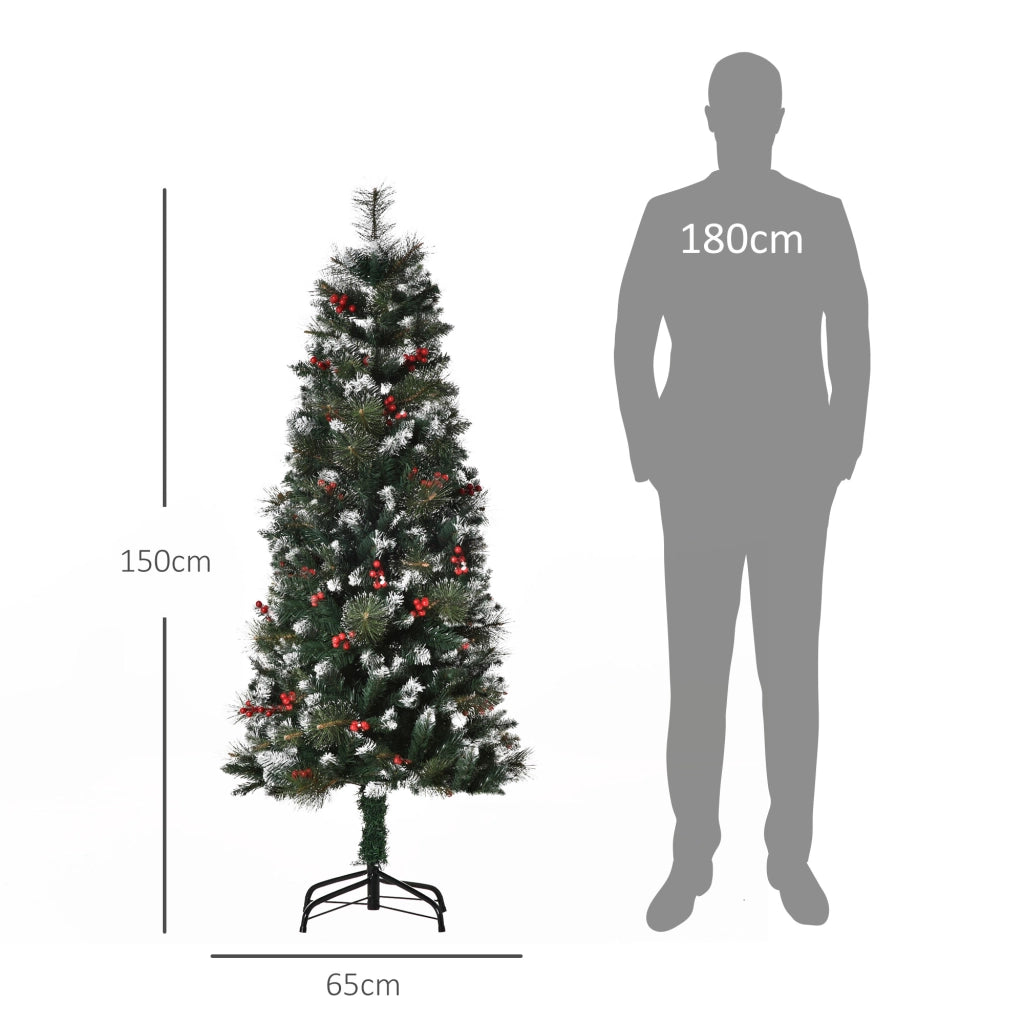 Albero di Natale Artificiale con Neve ¨C zephmum ¨C Verde 150 cm