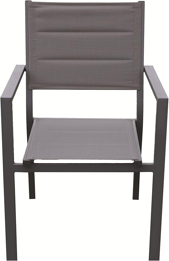 Sedia da Giardino 56x57x87 cm Space in Alluminio e Textilene Antracite