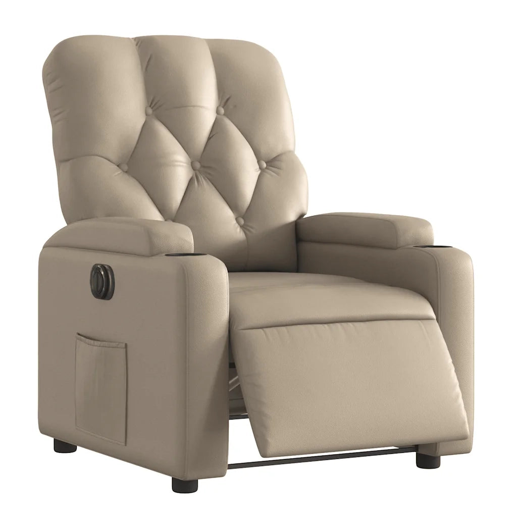 Poltrona Reclinabile Elettrica Cappuccino in Similpelle 3204764