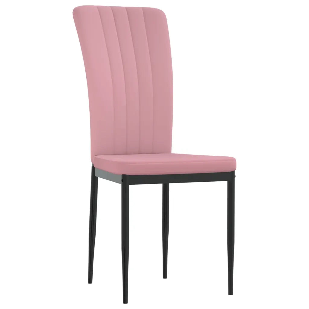 Sedie da Pranzo 4 pz Rosa in Velluto 326108