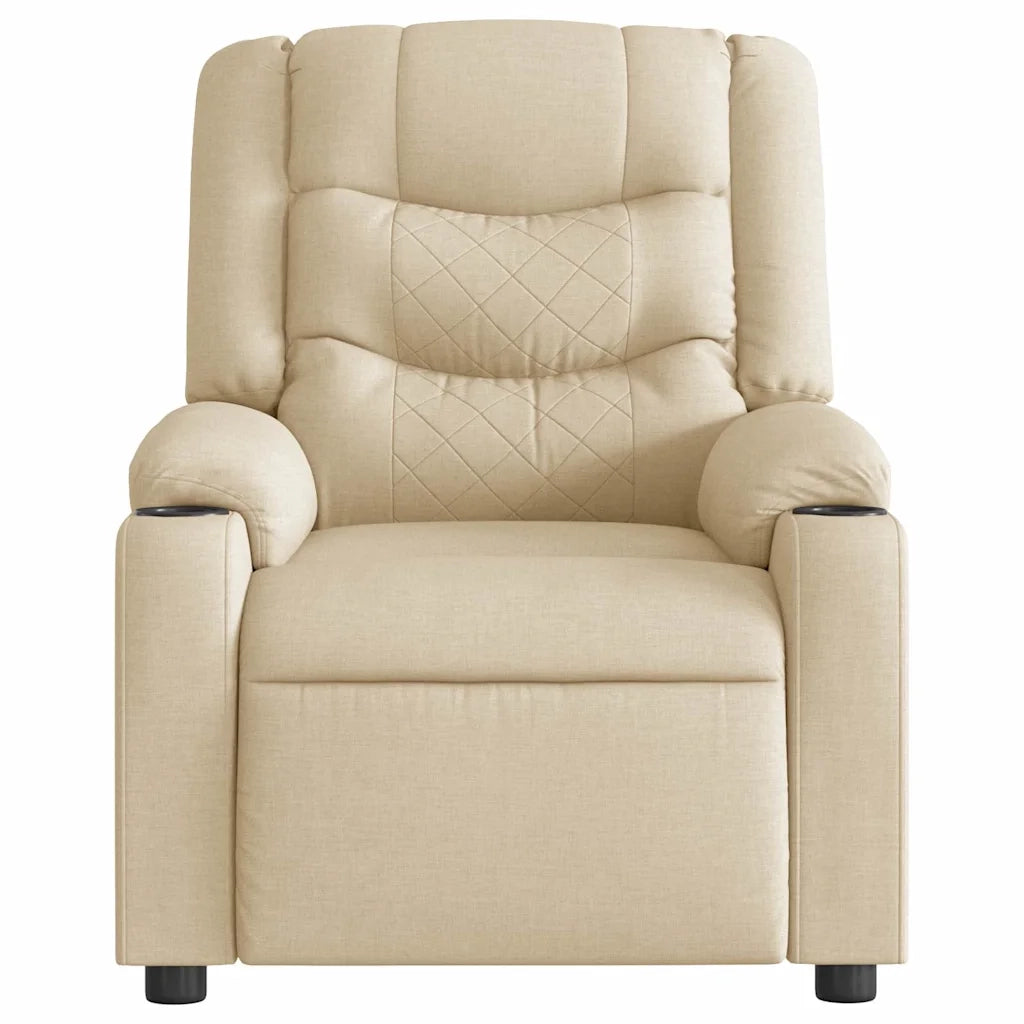 Poltrona Elettrica Reclinabile Crema in Tessuto 3310252