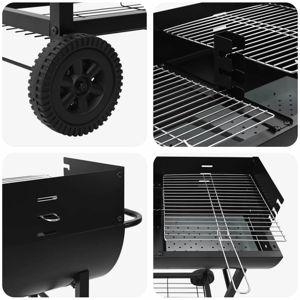 griglia a carbone 96,5 x 42,5 x 88,5 cm Nero CFW2597533