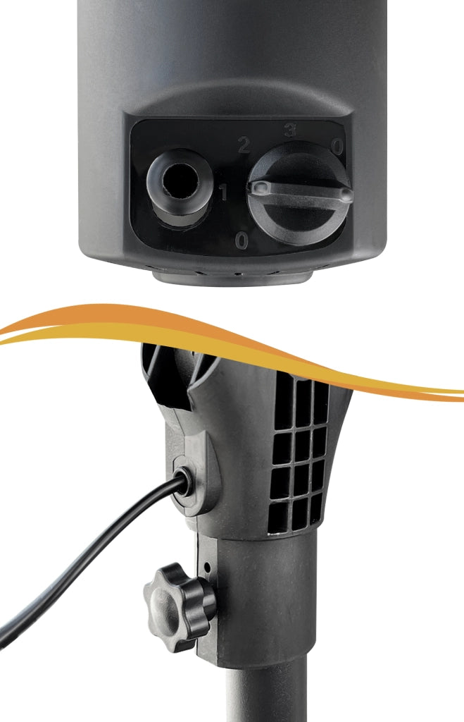 Ventilatore Piantana 70 Watt Base Rotonda 3 Velocità Grande Potente Oscillante Silenzioso Alto 90 Cm 5 Pale Colore Nero Design Moderno Prodotto Certificato Ce RoHS