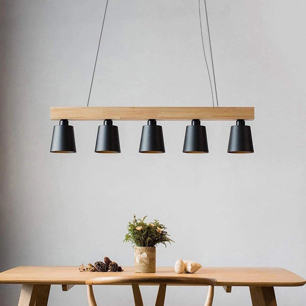 Lampada a sospensione ZMH vintage retr¨° tavolo da pranzo tavolo da pranzo 5 fuochi metallo E27
